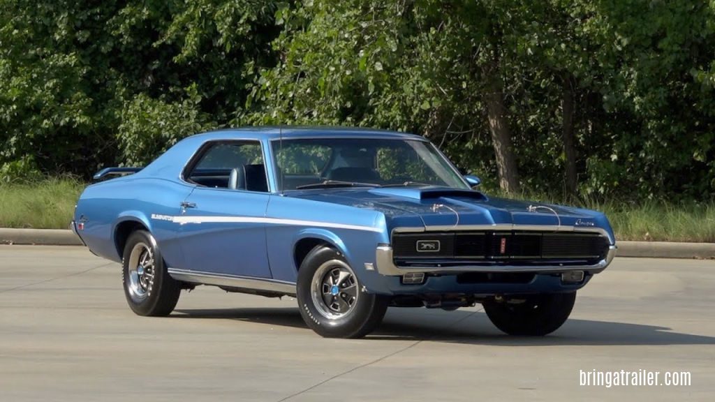 Photo of a blue 1969 Mercury Cougar Eliminator