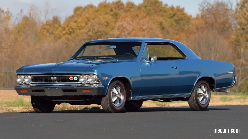 Photo of a 1966 SS Chevelle highlighting its new front-end design.