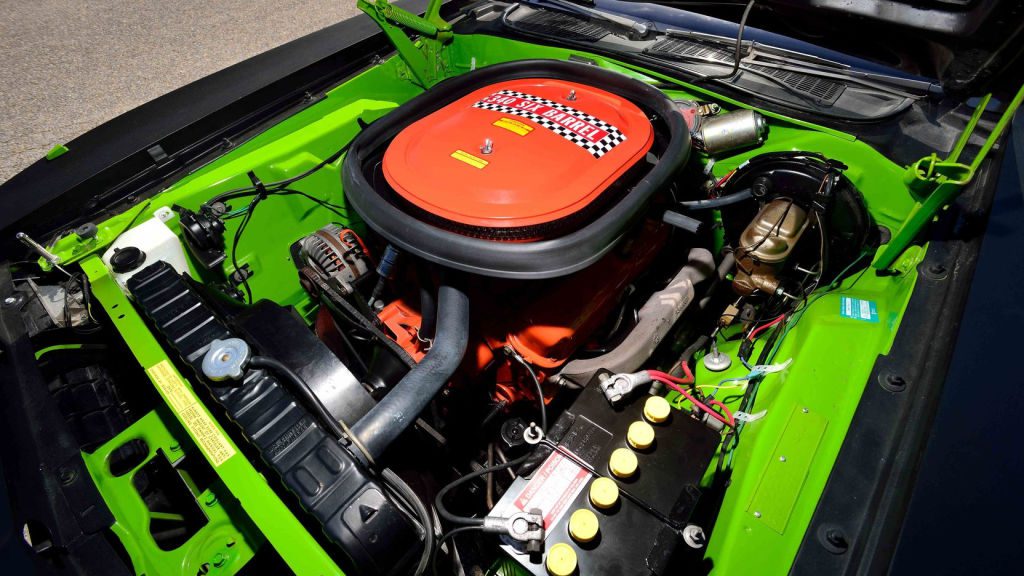 Photo of 340 Six Barrel Engine in a 1970 Plymouth AAR Cuda